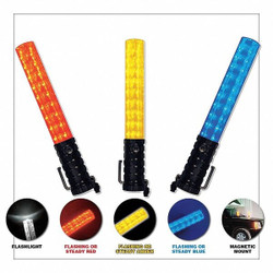 Emi LED 3-Stage Safety Baton,Amber/Clear Tip 3020