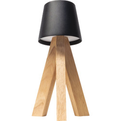 Westek Amerelle Bailey Matte Black Rechargeable Indoor/Outdoor LED Lamp