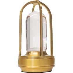 Westek Amerelle Bristol Satin Gold Rechargeable Indoor/Outdoor LED Lamp