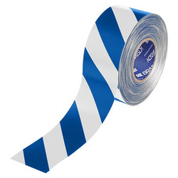 Brady Floor Marking Tape,Blue/White,3"W,100ft 177054