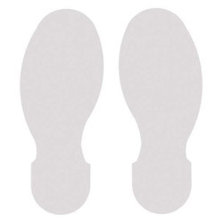 Brady Floor Tape,White,3.5 inx10 in,Foot,PK10 104411