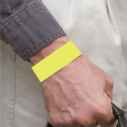 Brady Wristband,Yellow,Numbered,PK500 95099