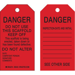 Brady Tag,5 3/4 in H,3 in W,Paper,PK100 86683
