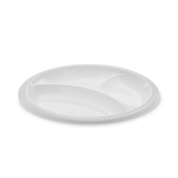 Pactiv Evergreen PLATE,10.25" 3COMP PLS,WH MIC10Y