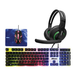 2Boom® 4-in-1 LED Lighted Gaming Bundle, USB, Red GHP440R