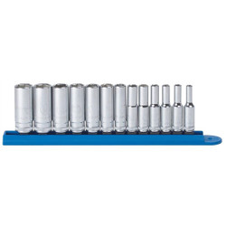 Kd Tools Deep Mtrc Socket Set,1/4",13 pcs. 80304