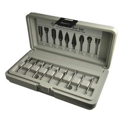 Cle-Line Carbide Bur 9pc Set,1/4x1/8 C17761