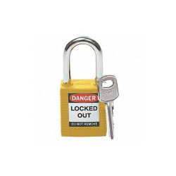 Brady Lockout Padlock,KA,Yellow,1-3/4"H,PK3 105888