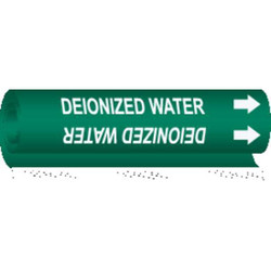 Brady Pipe Marker,Deionized Water,9in H,8in W 5671-I