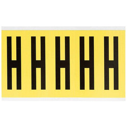 Brady Letter Label,H,5in.Hx1-3/4in.W,Vinyl 3460-H