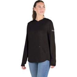 Berne Women's XL Black Midweight UPF Quarter-Zip Shirt WSH14BKR480