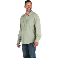 Berne Flex180 Men's 2XL Heathered Seagrass UPF Button Down Long Sleeve Shirt