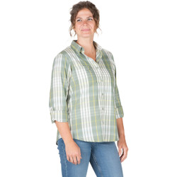 Berne Wmnlrg Grn Ls Btn Shirt WSH33PCDR440