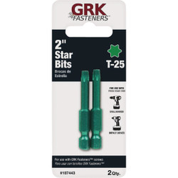 GRK 2 In. T25 Star Drive Impact Screwdriver Bit (2 Ct.) 187443