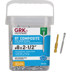 GRK RT #8 x 2-1/2 In. Star Drive Stainless Steel Composite Screw (560 Ct.) 36079