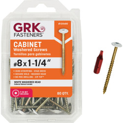 GRK #8 x 1-1/4 In. Star Drive White Cabinet Screw (80 Ct.) 120680