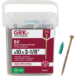 GRK R4 #10 x 3-1/8 In. Star Drive Multi-Purpose Wood Screw (350 Ct.) 01137