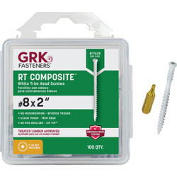 GRK RT #8 x 2 In. Star Drive White Composite Screw (100 Ct.) 17628