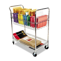Alera Mail Cart,Silver,39-1/2"H,34-7/8"W,18"L ALEMC3518SR