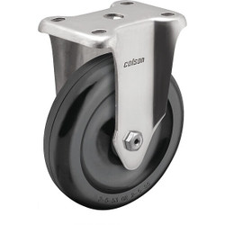 Colson Plate Caster,Rigid,Rubber,4 11/16"H 2.03408.444