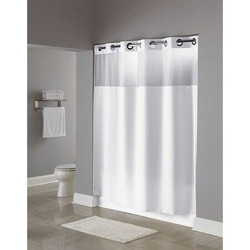 Hookless Shower Curtain,74 in L,71 in W,White HBH49MYS01SL74AM