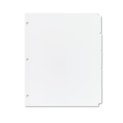 Avery Dennison Index, Binder Tabs,5 Tab,White,PK36 11506