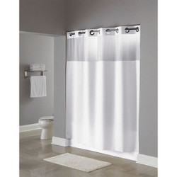 Hookless Shower Curtain,77 in L,71 in W,White HBH49MYS01SL77AM