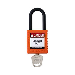 Brady Padlock,6 Pins,Orange SDPL-ORG-38PL-KD