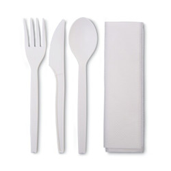 Eco-Products PSM Wrapped Cutlery Kit,White,PK250 ECP EP-S005