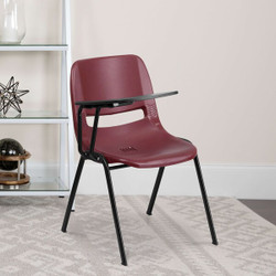 Flash Furniture Burgundy Tablet Arm Chair,PK5 5-RUT-EO1-BY-RTAB-GG