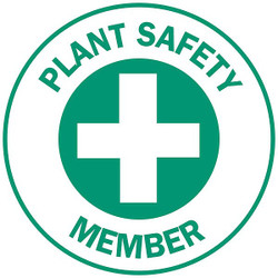 Brady Hard Hat Emblem Labl,2in. dia.,Vinyl,PK4 49571