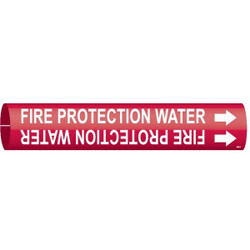Brady Pipe Marker,Fire Protection Water 4060-D