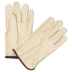 Standard Grain Pigskin Driver Gloves, Large, Unlined, Tan Pack of 12
