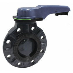 Asahi Valve,Wafer,PVC,3" Pipe Sz,Lever Handle 1728030