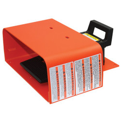 Linemaster FootSwtch,Orange,Aluminum,SPDT,Momentary 592-EX