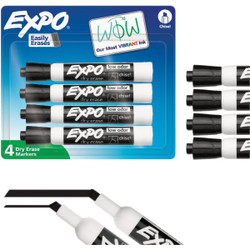 Expo Black Chisel Tip Dry Erase Marker (4-Pack) 80661A