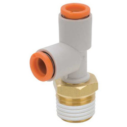 Smc Male Run Tee,3/8 in.,TubexMale BSPT KQ2Y11-03AS