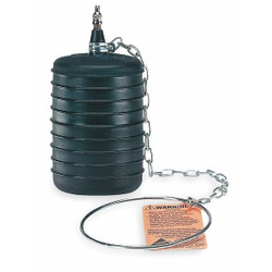 Cherne Plug,Ring&Chain,5.56"Deflate L 276128