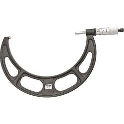 Starrett Outside Micrometer,7 to 8",Knurled Ring T436.1XRL-8
