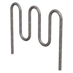 Madrax Bike Rack,Silver Color,7 Cap.,3" W QS-H36-7-IG-G