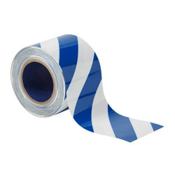 Brady Floor Tape,Blue/White,4 inx100 ft,Roll 170005