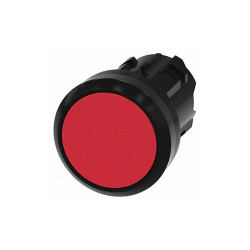 Siemens Flush Push Button,Red,Non-Illum,22mm 3SU1000-0AB20-0AA0