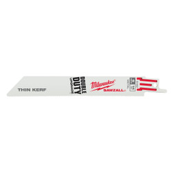48-00-5182 Milwaukee Thin Kerf SAWZALL® Reciprocating Saw Blade, 6 Inch L, 84 T