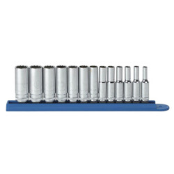Kd Tools Deep Mtrc Socket Set,1/4",13 pcs. 80308