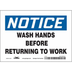 Condor Safety Sign,5 in x 7 in,Vinyl 485N84