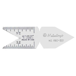 Mitutoyo Center Gauge,Grad In 14, 20, 24, 32 950-201