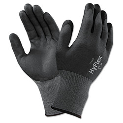 11-840 Nitrile Foam Palm Coated Gloves, Size 8, Black Pack of 12