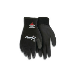 Ninja® Ice HPT® Palm/Fingertip Coated Insulated Work Gloves, Large, Black