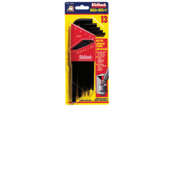 Ball-Hex-L™ Key Set, 13 per Holder, Hex Ball, Inch, Long Arm