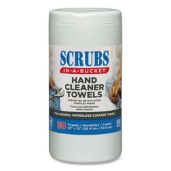 Hand Cleaner Towels, 30/Container, Citrus Pack of 6